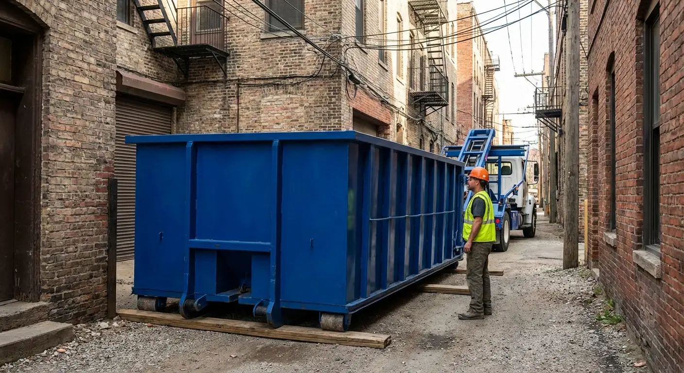 Narrow alley access challenges in Waynesboro