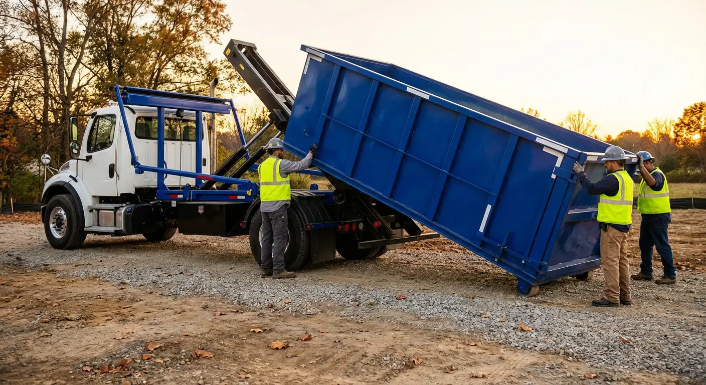 Construction dumpster delivery in Waynesboro, GA